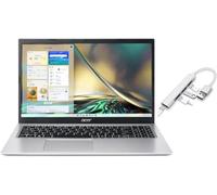 acer Aspire 3 15.6 FHD Display | Intel Core i7-1165G7 2.8 GHz | Intel Iris Xe Graphics|WiFi |Bluebooth | Silver | 20GB RAM | 1024GB SSD | Windows 11 Home | Bundle with USB 3.0 Hub