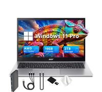 Acer Aspire 3 15.6" FHD Touchscreen Laptop, AMD Ryzen 5 7520U, AMD Radeon Graphics, 16GB LPDDR5 RAM, 2TB Storage(1TB SSD&1TB Docking Station), Numeric Pad, HD Webcam, Wi-Fi 6, Win 11 Pro, Silver
