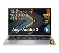 Acer Aspire 3 Business Laptop 15.6" FHD IPS Touchscreen AMD Quad-core Ryzen 5 7520U 16GB RAM 1TB SSD Type-C Long-Lasting Battery Win11 ICP Hub