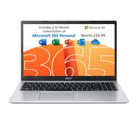 Acer Aspire 3 A315-35 15.6" Laptop - Intel® Celeron® N, 128GB SSD, 4 GB RAM - Silver - Microsoft 365 Personal 12-month subscription, Silver