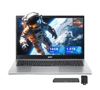 acer Aspire Go 15 15.6" FHD Laptop, AMD Ryzen 7 7730U, 16GB RAM, 1.5TB Storage (512GB SSD+1TB Docking Station Set), AMD Radeon Graphics, Copilot+ PC, Wi-Fi 6, Windows 11 Home, Silver