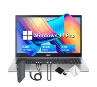 Acer Aspire Go 15 15.6" FHD Laptop, AMD Ryzen 7 7730U, 32GB RAM, 2TB Storage (1TB SSD&1TB Docking Station Set), AMD Radeon Graphics, Copilot+ PC, HD Camera, Wi-Fi 6, Windows 11 Pro, Silver