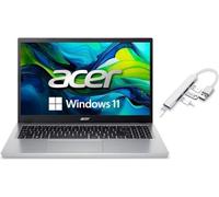 acer Aspire Go 15.6 FHD IPS Slim Laptop |Intel Core i3-N305 | Intel UHD Graphics | Wi-Fi 6 | Silver | 8GB RAM DDR5 | 128GB SSD | Windows 11 S | Bundle with USB 3.0 Hub
