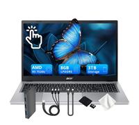 acer Aspire Go 15.6" FHD Touchscreen Laptop, AMD Ryzen 5 7520U, AMD Radeon Graphics, 8GB LPDDR5, 3TB Storage(2TB SSD&1TB Docking Station Set), Number Pad, Wi-Fi 6, Win 11, Silver