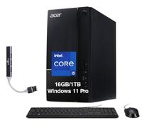 acer Aspire TC-1785-UA92 Business Desktop (Intel i5-14400, 16GB DDR5, 1TB PCIe NVMe SSD, Intel UHD, 300W PSU, WiFi 6E, Bluetooth 5.3, RJ-45, 2 HDMI, Windows 11 Pro) w/DKZ USB Port Expander