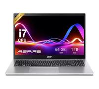 acer Aspire Premium Laptop Featuring Backlit Keyboard | Intel Core i7-1255U up to 4.7GHz | 64GB RAM - 1TB PCIe SSD | 15.6" FHD Display | Advanced Wi-Fi 6 | Iris Xe Graphics | Webcam | Win11 Pro