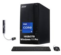 acer Aspire TC-1785-UA92 Business Desktop (Intel i5-14400, 16GB DDR5, 2TB PCIe NVMe SSD, Intel UHD, 300W PSU, WiFi 6E, Bluetooth 5.3, RJ-45, 2 HDMI, Windows 11 Pro) w/DKZ USB Port Expander