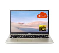 Acer Aspire Thin and Light Laptop, 15.6" FHD Display, Intel Celeron Dual-Core N4500 Processor, 8GB RAM, 256GB SSD, Webcam, WiFi, HDMI, Bluetooth, Windows 11, Safari Gold + One Year Office365