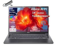 acer Aspire Touchscreen Laptop Computer, Lifetime Office 365, Intel Core Ultra 7 258V, 32GB LPDDR5X, 1TB PCIe SSD, 14" FHD IPS, AI Copilot+ PC, WiFi 6, USB-C HUB, Backlit KB, Windows 11 Home, Gray