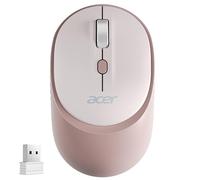 acer Bluetooth Wireless Mouse, BT5.2 & 2.4G Dual-Mode Computer Mouse, USB Receiver, Portable Cordless Mouse 3 Devices, Quiet Click, 1600 DPI Mice for Laptop, PC, Desktop, Microsoft, Windows (Pink)