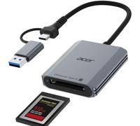 Acer CFexpress Type B Card Reader, 10Gbps USB 3.2 Gen 2 CF Express Type B Card Adapter, 2-in-1 USB-C&USB-A CFB Card Reader Compatible with iPhone 17/