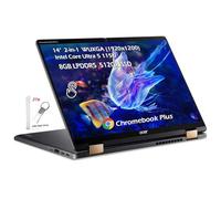 Acer Chromebook 2-in-1 Plus Spin 714 14" WUXGA (1920 x 1200) Touch, Intel Core Ultra 5 115U, Backlit KB, Wi-Fi6E, Bluetooth, Chrome OS, Steel Gray, (8GB LPDDR5 512GB SSD), w/2TB USB Drive, W/GaLiMu
