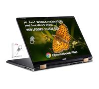 acer Chromebook 2-in-1 Plus Spin 714 14" WUXGA Touch Laptop with Google AI - Intel Core Ultra 5 115U - Wi-Fi6E Bluetooth - Chrome OS - Steel Gray - 8GB LPDDR5 512GB SSD - w/2TB USB Drive, W/GaLiMu
