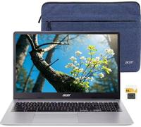 acer Chromebook 315, 15.6" FHD (1920 x 1080) IPS Display Laptop, Intel Celeron N4500, 4GB RAM, 128GB Storage (64GB eMMC + 64GB SD), Webcam, Chrome OS, Sparkly Silver, Protective Sleeve Included