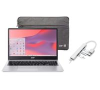 acer Chromebook 315 15.6 FHD Laptop | Intel Celeron N4500 | Intel UHD Graphics | Built-in Webcam| microSD Card Reader| Silver | 4GB RAM | 64GB SSD | Chrome OS |Bundle with USB 3.0 Hub