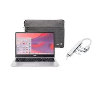acer Chromebook 315 15.6” HD Laptop | Intel Pentium N6000 1.1GHz|Intel UHD Graphics | 720p Webcam | Sleeve | Silver | 4GB RAM | 128GB SSD | Chrome OS | Bundle with USB 3.0 Hub