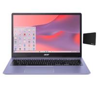 acer Chromebook 315 15.6 inch Laptop, Intel Processor N4500, 1.1 GHz, 4GB RAM, 64GB eMMC + 6TB SSD, Chrome OS, Proctective Sleeve Included, Moonstone Purple with Accessories