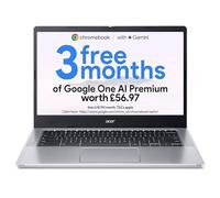 acer Chromebook 315 CB315-4H Laptop - Intel Celeron N4500, 4GB, 128GB eMMC, Integrated Graphics, 15.6-inch FHD, Google Chrome OS, Silver