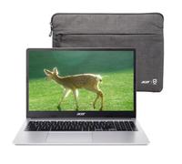 acer Chromebook 315 Laptop, 15.6" HD Laptop, Intel Pentium N6000, 4-Core, 4GB LPDDR4X, 128GB eMMC, Webcam, WiFi 6, Chrome OS, Protective Sleeve, Silver, TWE 64GB Micro SD Card