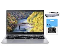acer Chromebook 315 Laptop Computer (2023), 15.6” HD Display, Intel Celeron N4020 (up to 2.8GHz), 4GB RAM, 128GB Storage (64GB eMMC+64GB SD), Webcam, WiFi, 12+ Hrs Battery, Chrome OS+MarxsolAccessory
