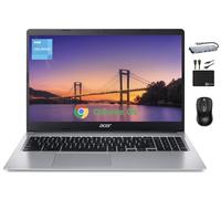 Acer Chromebook 315 Laptop Computer for 2024 Business Student, 15.6” HD Display, Intel Celeron N4020, 4GB RAM, 192GB Storage (64GB eMMC +128GB Card), WiFi, 12+ Hrs Battery, Chrome OS +MarxsolAccessory