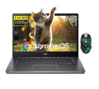acer Chromebook Plus 14" FHD Touchscreen Laptop, Intel Core i3-N305 8-Core, Intel UHD Graphics, 8GB LPDDR5 RAM 512GB SSD, WiFi 6E, FHD Camera, Chrome OS, Google AI, Mouse, Protective Sleeve Included