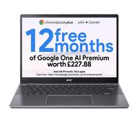 Acer Chromebook Plus 514 CB514-5H Traditional Laptop - Intel Core 5 120U, 8GB, 512GB SSD, Integrated Graphics, 14" WUXGA, Chrome OS, Iron