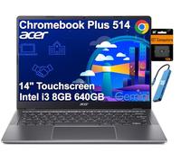 Acer Chromebook Plus 514 Laptop (14" FHD+ Touchscreen, Intel 8-Core i3-N355, 8GB RAM, 640GB Storage, 2TB Cloud Storage) for Business & Student, 1080p Webcam, Backlit KB, HDMI, Wi-Fi 6E, Chrome OS
