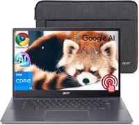 acer Chromebook Plus 514 Laptop with Google AI, Intel 8-Core i3-N305, 8 GB LPDDR5, 2 TB SSD, 14" FHD 1920 x 1080 IPS Touch Screen, Wi-Fi 6E, 1080P Webcam, Chrome OS, 1080p Webcam, Long Battery Life