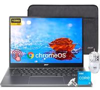 acer Chromebook Plus 514 Touchscreen Laptop, Intel 8-Core i3-N305, 8 GB LPDDR5, 1 TB SSD, 14" FHD IPS Touch Display, Wi-Fi 6E, FHD 1080P Webcam, SD Card Reader, Chrome OS, Anti-Slip Mouse & 32 GB UFD