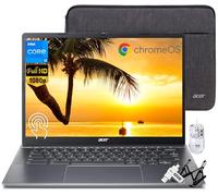 acer Chromebook Plus 514 Touchscreen Laptop, Intel 8-Core i3-N305, 8GB LPDDR5, 512GB SSD, 32GB USB C Flash Drive, 14" FHD IPS Touch Screen, Wi-Fi 6E, FHD 1080P Webcam, Chrome OS, Patented Mouse, Stand