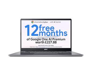 acer Chromebook Plus 515 CB515-2H Laptop - Intel Core i3-1215U, 8GB, 256GB SSD, Integrated Graphics, 15.6" Full HD, Google Chrome OS, Iron