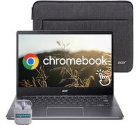 acer Chromebook Plus Laptop, 14" FHD IPS Touchscreen Business Laptop, Intel Core i3-N305 8-Core Processor, 8GB RAM 512GB, Chrome OS Laptop, SageNova Earphones, Gray