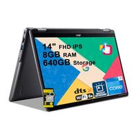 acer Chromebook Plus Spin 514 2-in-1 Laptop 14" FHD IPS Touchscreen (100% sRGB) Intel 10-core i5-1334U 8GB RAM 640GB Storage (512GB SSD + 128GB SD Card) Backlit Type-c Fast Charge ICP Hub w/Google AI