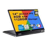 Acer Chromebook Plus Spin 514 2-in-1 Laptop 14" WUXGA IPS Touchscreen (100% sRGB) Intel 10-core i5-1334U 8GB RAM 1128GB Storage (1TB SSD + 128GB SD Card) Backlit Type-c ICP Acc w/Google AI