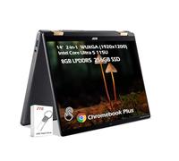 acer Chromebook Plus Spin 714 14" Touch WUXGA IPS 2-in-1 Laptop with Google AI, Intel Core Ultra 5 115U, (8GB LPDDR5 256GB SSD), Wi-Fi6E Backlit KB Chrome OS, Steel Gray, w/2TB USB Drive, W/GaLiMu
