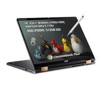 acer Chromebook Plus Spin 714 2-in-1 Laptop with Google AI - 14" Full HD IPS Touch | Intel Core Ultra 5 115U | 8GB LPDDR5 512GB SSD | Wi-Fi6E Backlit KB Chrome OS Steel Gray | w/Stylus Pen, W/GaLiMu