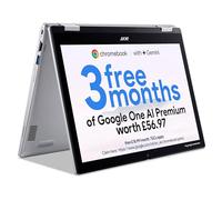 acer Chromebook Spin 312 CP312-1H Convertible Laptop - Intel N100, 4GB, 128GB eMMC, Integrated Graphics, 12.2" WUXGA Touchscreen, Chrome OS, Silver