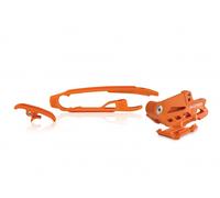CHAIN BLOCK GUIDE SLIPPER SLIDER SET FITS KTM XC 250 300 TPI 2019-2020 ORANGE