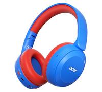 Acer Kids Bluetooth Headphones, 85/94dB Volume Limiter, Foldable Wireless Over-Ear Headphones for iPad, Travel, 60H Playtime, Bluetooth 6.0, Built-in Mic, Blue Red