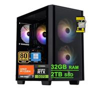 acer Nitro 60 Gaming Desktop Computer AMD Octa-core Ryzen 7 7700 (>i9-13900H) 32GB DDR5 2TB SSD GeForce RTX 5070 12GB GDDR7 DLSS4 (up to 988 AI Tops) 850W 80+ Gold PSU USB-C Win11Pro ICP Hub