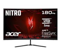 ACER Nitro ED320QR S3 Gaming Monitor 31.5 Inches Full HD, 180 Hz, 1 ms (VRB), 2 x HDMI 2.0, DP 1.4, Curved, DP/HDMI FreeSync Premium, Black