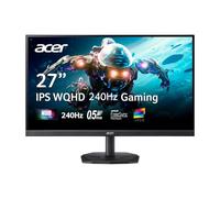acer Nitro KG271U W3bmiipx Gaming Monitor WQHD 2560 x 1440 ZeroFrame Design AMD FreeSync Premium Up to 240Hz Up to 0.5 ms One DisplayPort 1.2 and Two HDMI 2.0 Ports KG271U