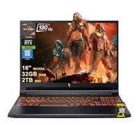 acer Nitro V 16 AI Gaming Laptop 16" WUXGA IPS 180Hz AMD 6-core Ryzen 5 240 32GB DDR5 2TB SSD GeForce RTX 5050 (Up to 421 AI Tops) Backlit Wi-Fi6E Type-C Win11Pro w/ICP Hub