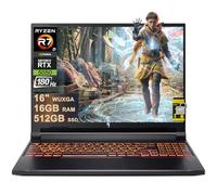 acer Nitro V 16 AI Gaming Laptop 16" WUXGA IPS 180Hz AMD 8-core Ryzen 7 260 (Beats i7-13700H) 16GB DDR5 512GB SSD GeForce RTX 5050 (Up to 421 AI Tops) Backlit Wi-Fi6E Win11 ICP Hub