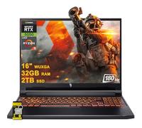 acer Nitro V 16 AI Gaming Laptop 16" WUXGA IPS 180Hz AMD Zen 4 Hexa-core Ryzen 5 240 32GB RAM 2TB SSD GeForce RTX 5050 (Up to 421 AI Tops) Backlit Win11 w/ICP Hub
