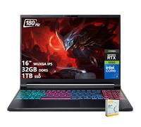 acer Nitro V 16S Gaming Laptop | 16" WUXGA IPS 180Hz (100% sRGB)| Intel 10-Core 7 240H | 32GB DDR5 1TB SSD | GeForce RTX 5060 DLSS4 (Up to 572 AI Tops) | Backlit Keyboard Win11 w/DLCA Accessory