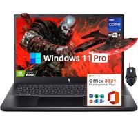 acer Nitro V15 Gaming Laptop with Microsoft Office Lifetime License, Intel i9-13900H, 64 GB DDR5 RAM, 2 TB SSD, 15.6" FHD IPS 144Hz, GeForce RTX 4060, Backlit Keyboard, Windows 11 Pro, Cefesfy Mouse