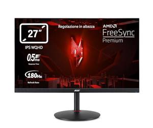 Acer Nitro XV271UM3bmiiprfx - 27" QHD, 180Hz (2560x1440, 16:9, FreeSync, 1ms, 250 Nits, Comfyview, BlueLightShield, 2xHDMI 2.0/1xDP 1.2) Tilting PC Monitor, Black