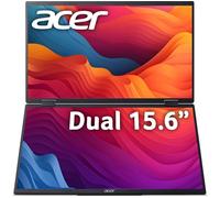 ACER PD163Qbmiuux Dual Full HD 15.6" IPS LCD Portable Monitor - Silver, Silver/Grey